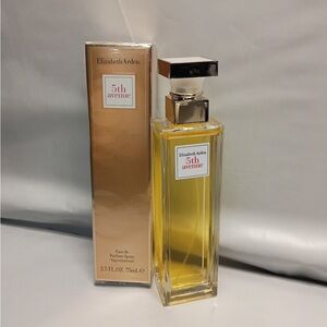 Elizabeth Arden 5th Avenue Women's Fragrance Bottle in Gold and Yellow. 2.5oz